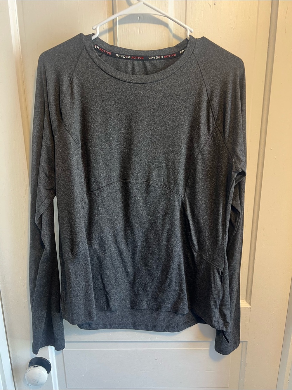 Spyder Active Long Sleeve Tee Athletic Gray Large